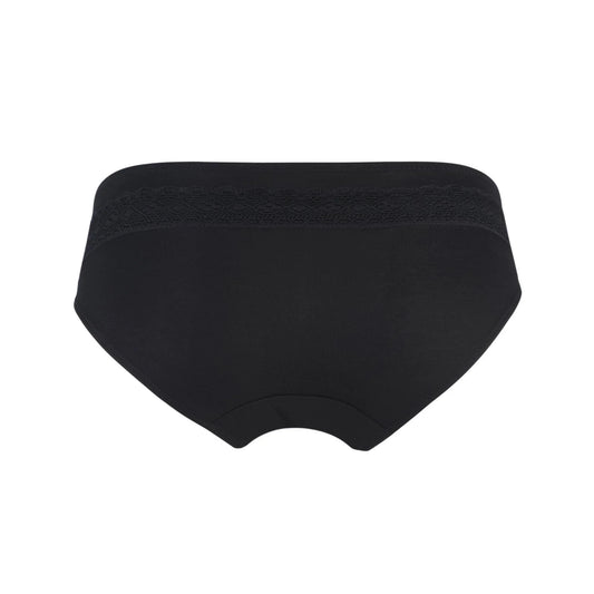 Champagne - Silk & Organic Cotton Brief in Black - Which Mark