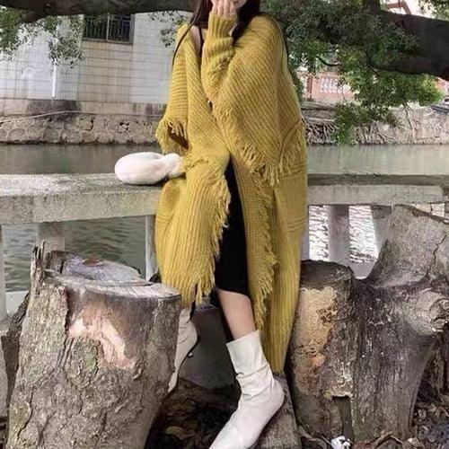 Long Alpaca Wool Sweater Coat Handmade Womens Clothing - Which Mark