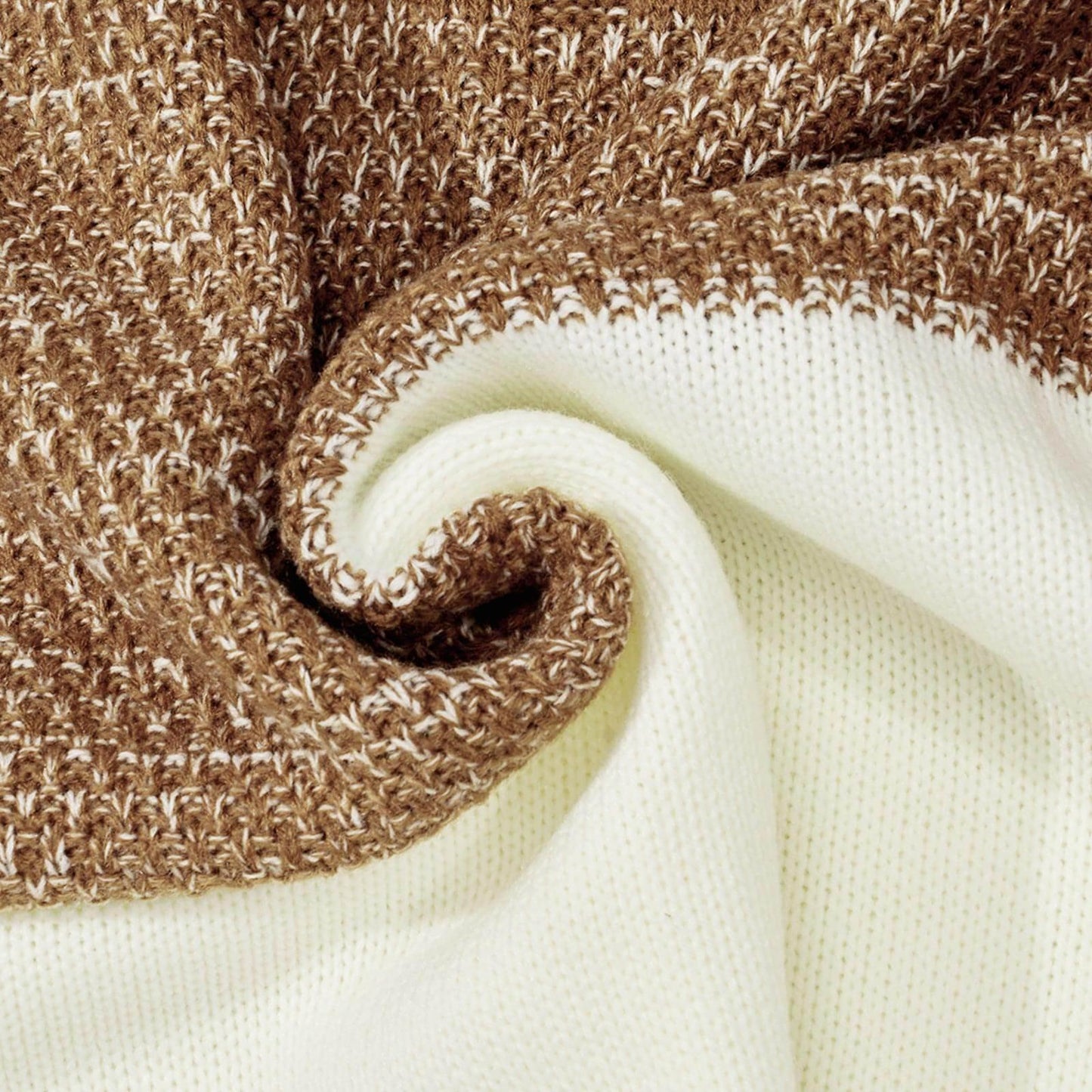 Men's Casual Color Block Long Sleeve Cable Knit Pullover Sweater - Which Mark