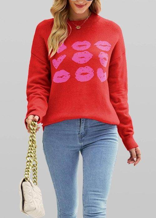 Women Love Lips Sweater - Which Mark
