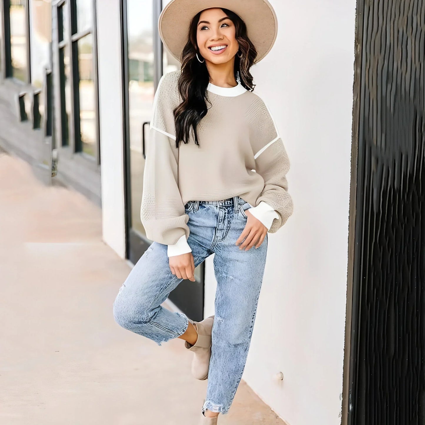 A.1 Women Loose Casual Sweater - Which Mark