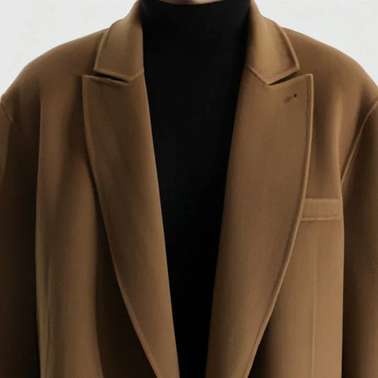 Gun Collar Double-faced Woolen Goods Woolen Suit Wool Coat For Men - Which Mark