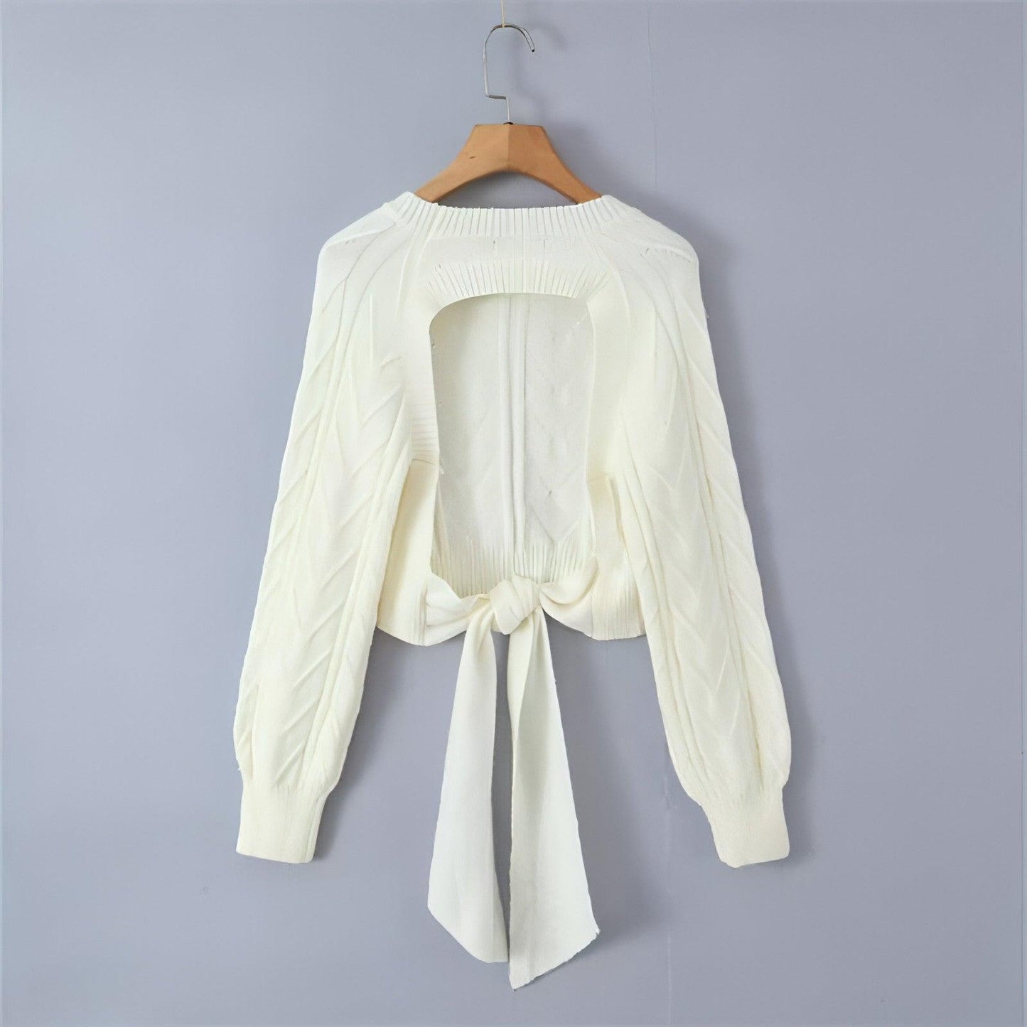 A.1 Short Backless Knitted Sweater Women - Which Mark