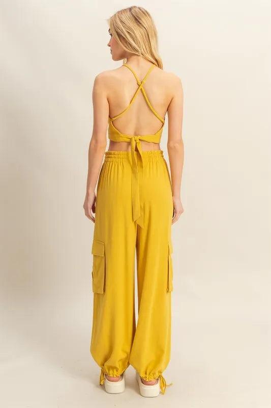 HYFVE Crop Top and Cargo Pants Set - Which Mark