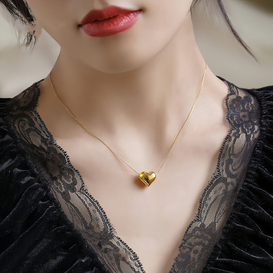 AuriLuxe™ – Personalized 18K Gold Love Pendant Necklace - Which Mark