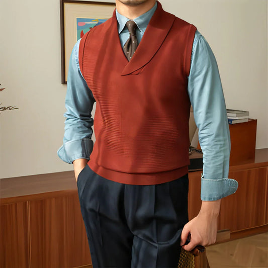 Fashionable Knitted Waistcoat Business Slim Fit Men - Which Mark