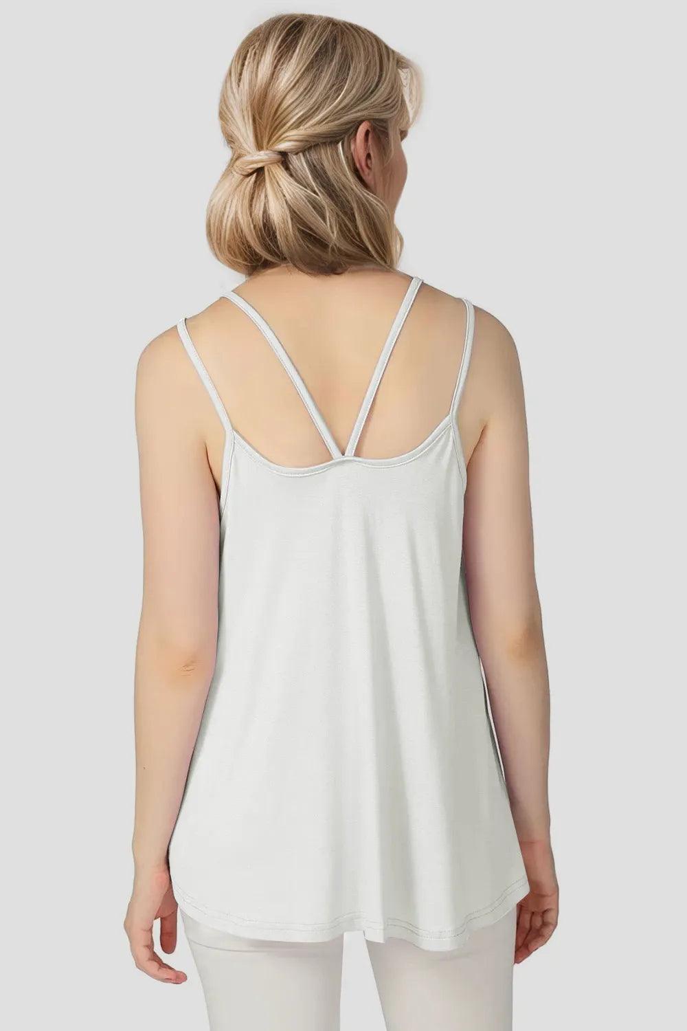 Basic Bae Bamboo Scoop Neck Double Spaghetti Straps Cami - Which Mark