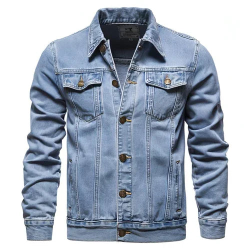 Jacket Men Casual Blue Lapel Jeans Jackets Qualit - Which Mark