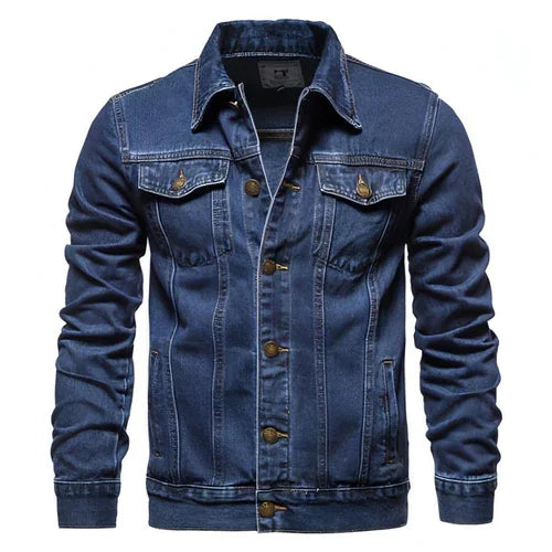 Jacket Men Casual Blue Lapel Jeans Jackets Qualit - Which Mark