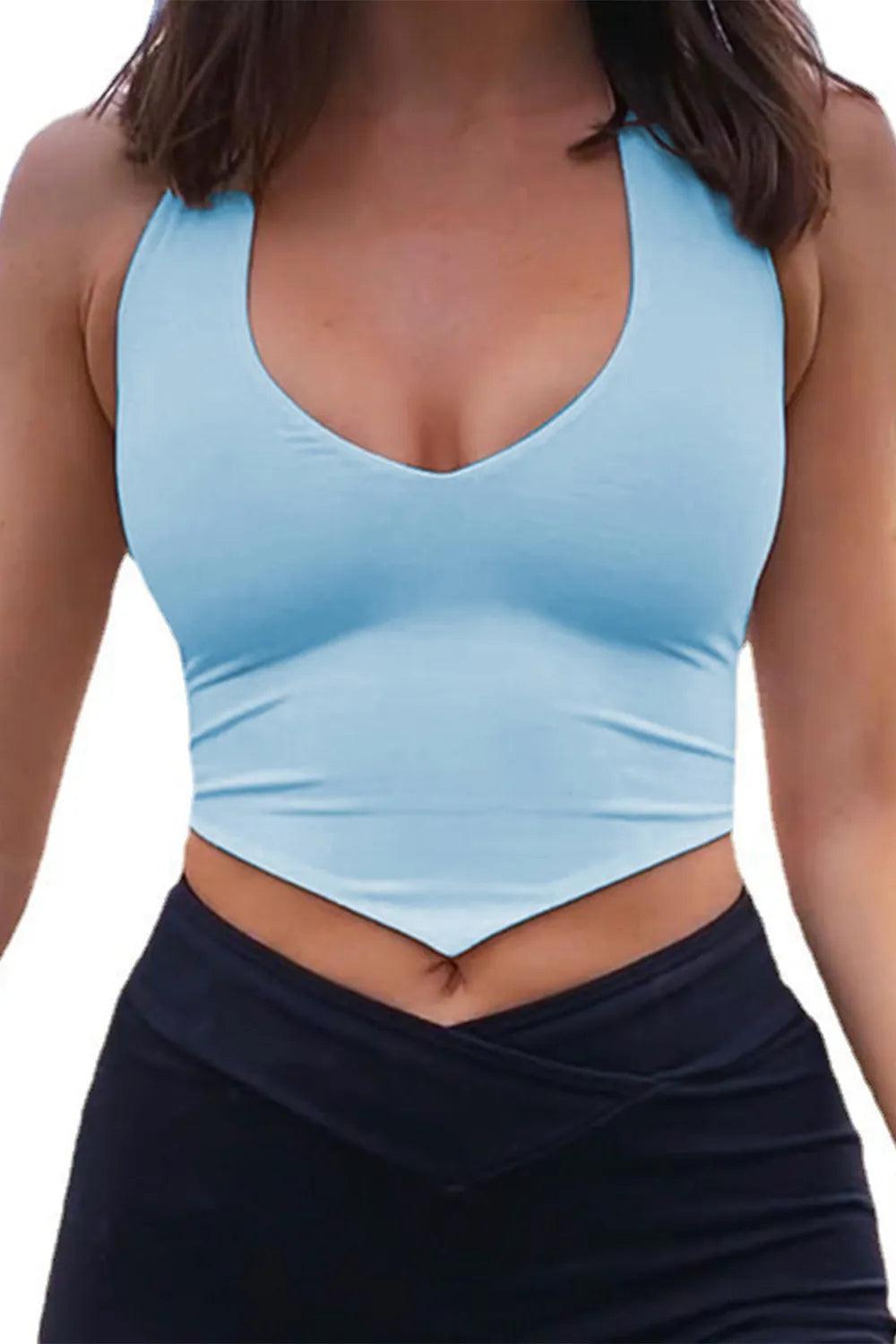 Backless Lace-Up Halter Neck Cami - Which Mark