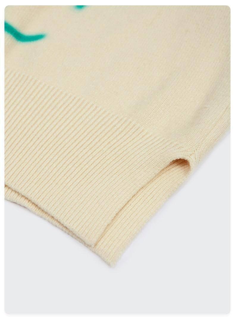 Graffiti Printed Loose Warm Sweater Women - Which Mark