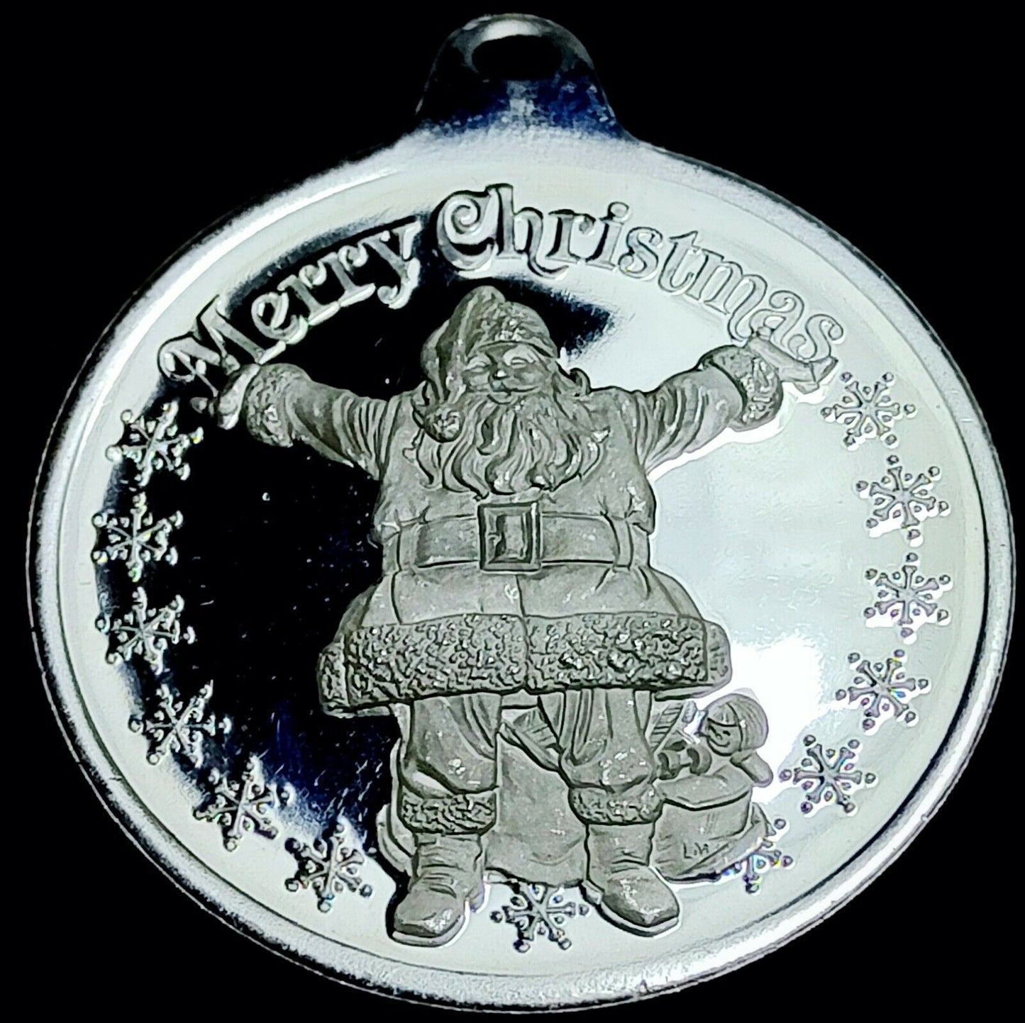 Christmas 1/2 oz .999 Silver Coin in Tree Ornament - Which Mark