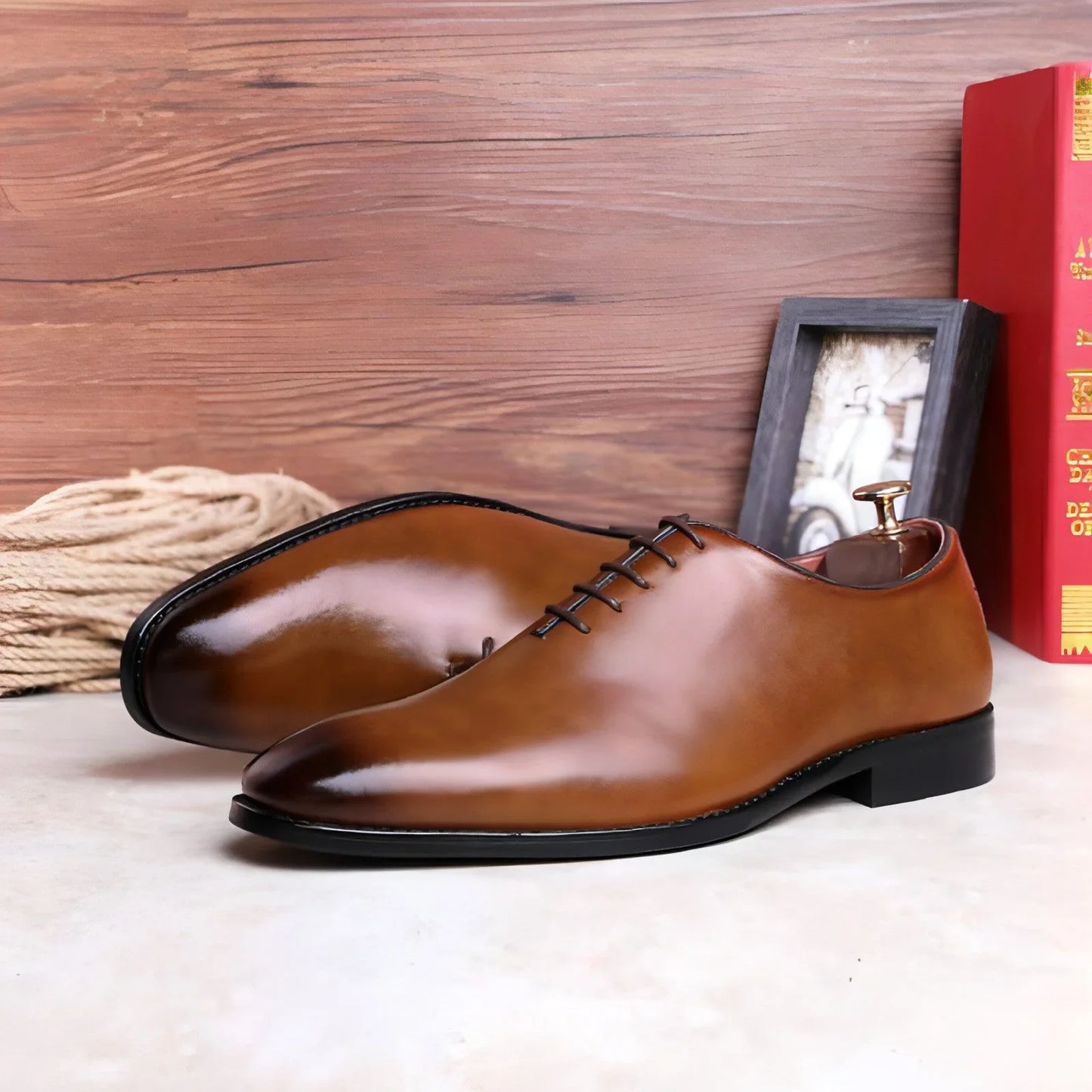 Men's Cowhide Business Casual Rubber Shoes - Which Mark