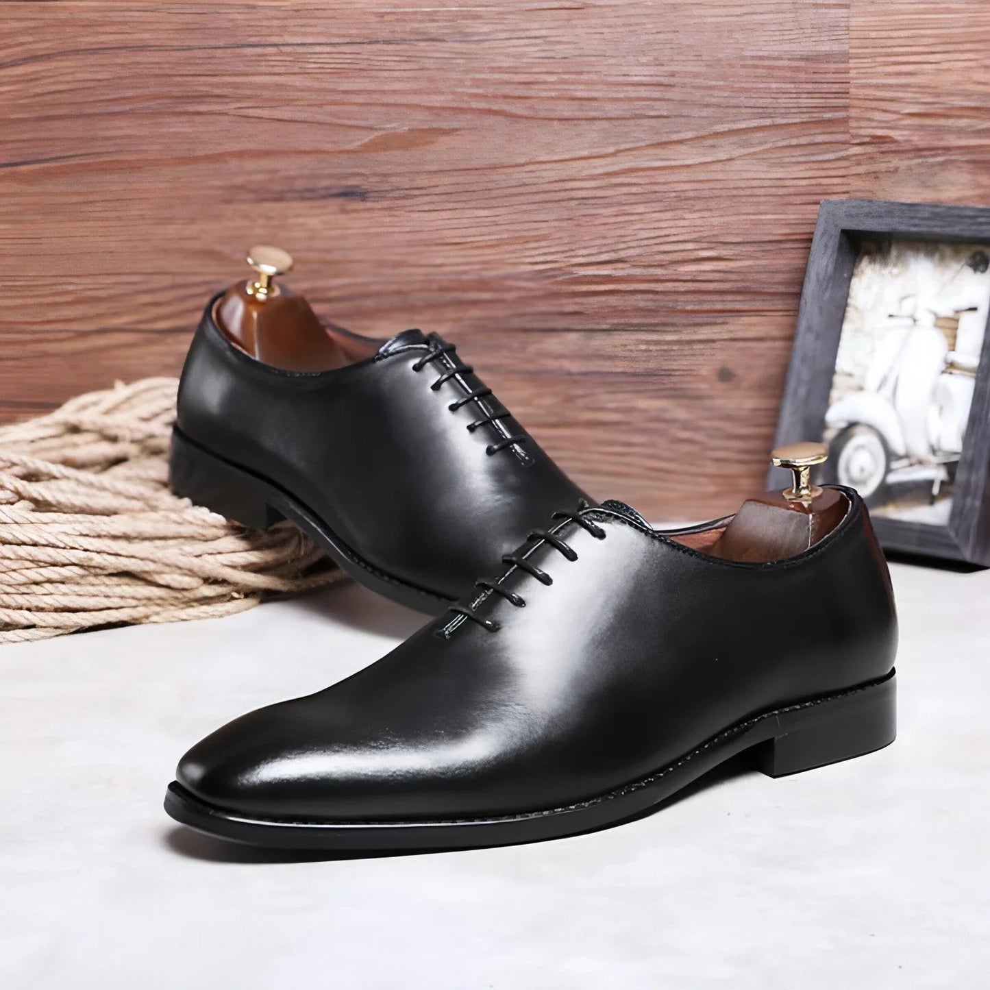 Men's Cowhide Business Casual Rubber Shoes - Which Mark