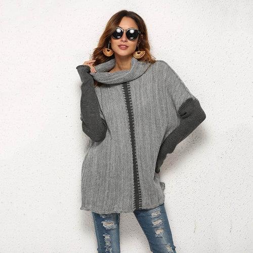 A1. Women's Knitted Pullover Sweater With Holes In Fingers - Which Mark