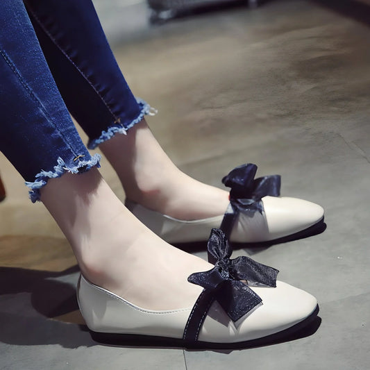 Zinia - Tie Flat Womens Shoes - Which Mark