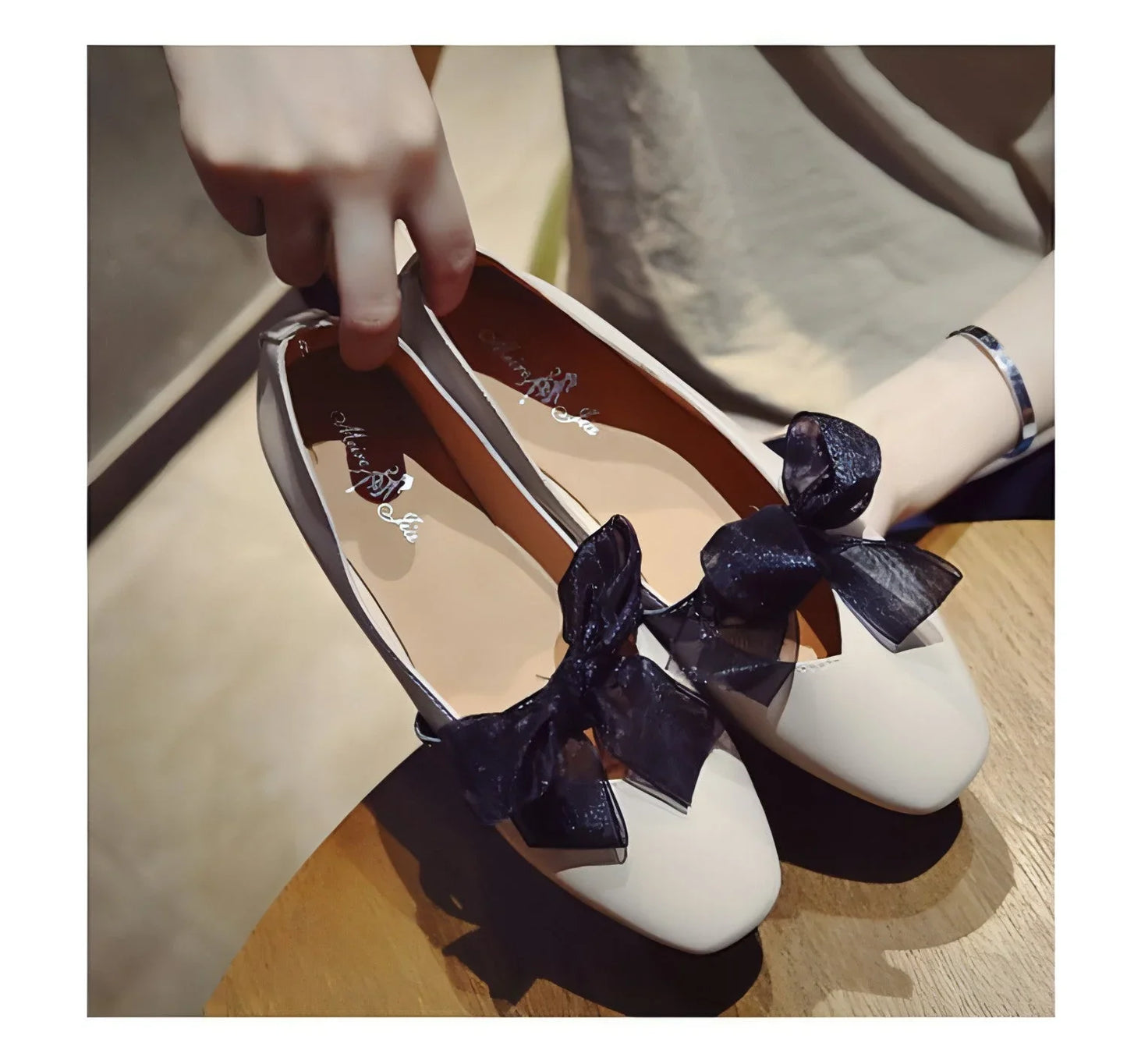 Zinia - Tie Flat Womens Shoes - Which Mark