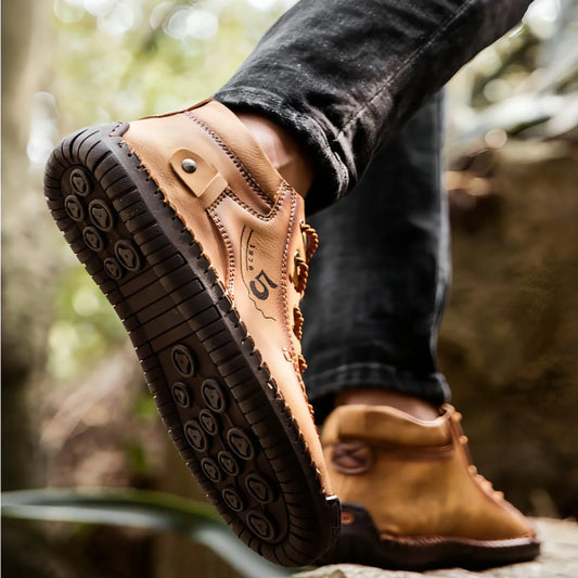 A1. Hand-sewn Men's Oversize Outdoor Boots Leather Shoes - Which Mark