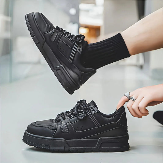 Black American Retro Platform Sports Board Shoes - Which Mark