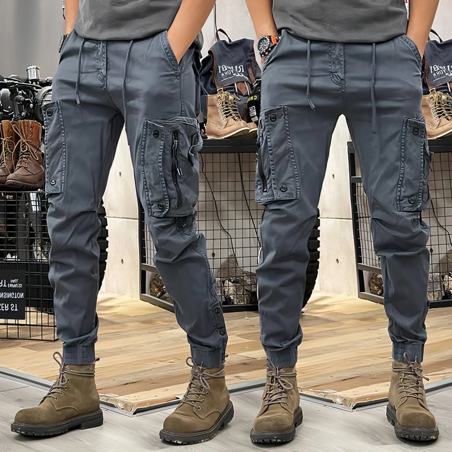SAFARI Straight Functional Outdoor Tactics Casual Pants Jeans Men - Which Mark