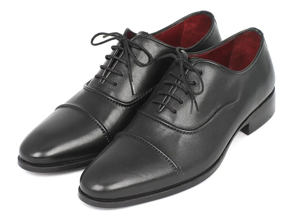 Paul Parkman Men's Captoe Oxfords Black (ID#077-BLK) - Which Mark
