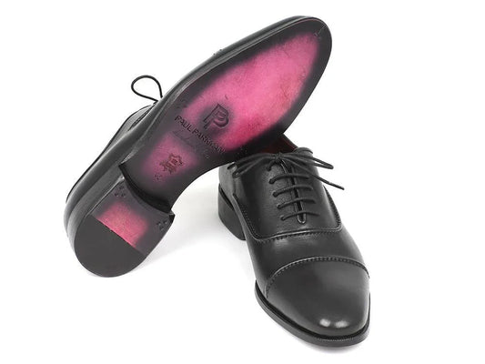 Paul Parkman Men's Captoe Oxfords Black (ID#077-BLK) - Which Mark