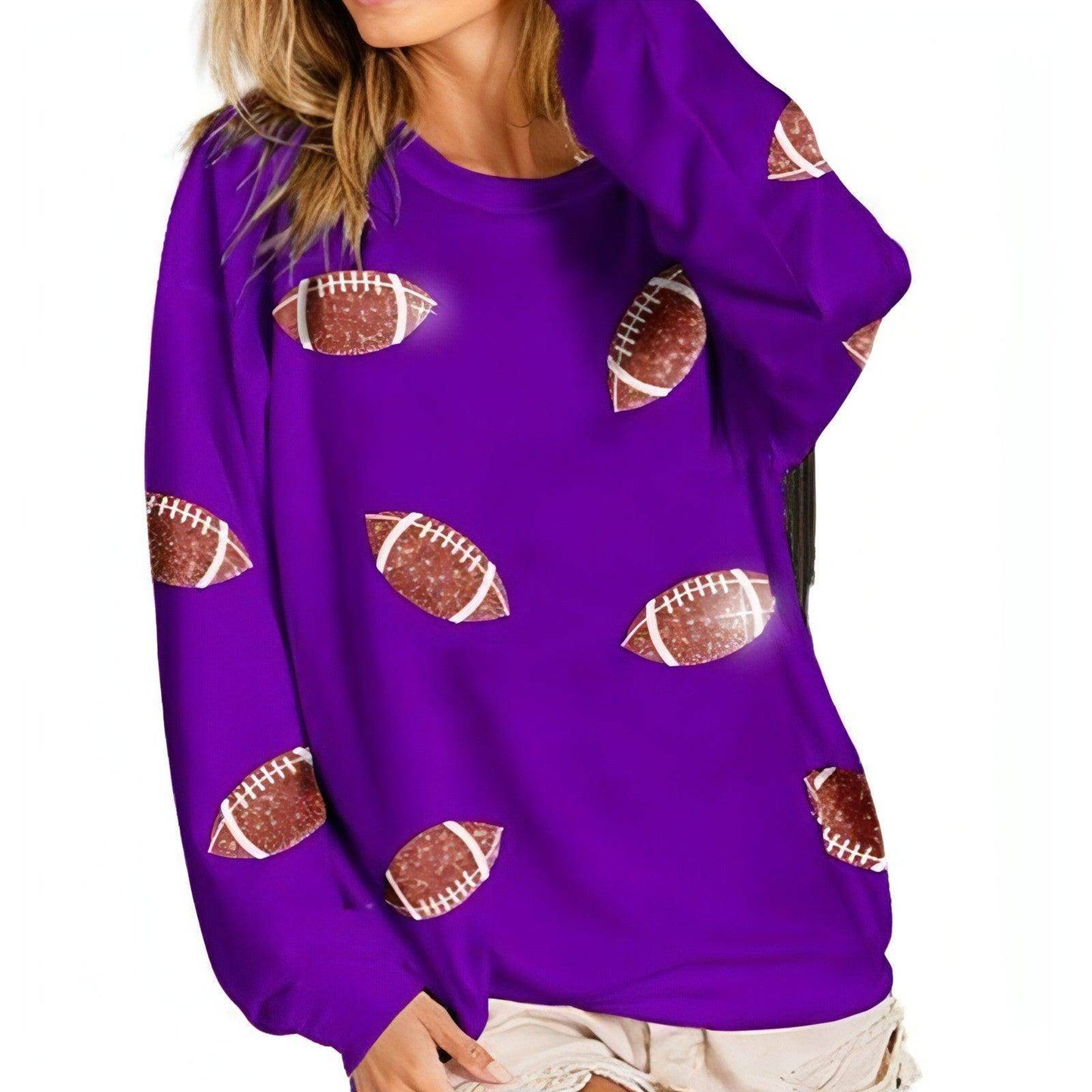 Women's Loose Casual Rugby Sweater - Which Mark