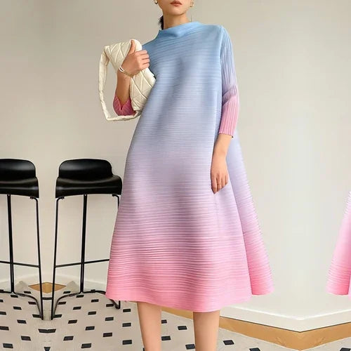 Pleated Plus Size Dress Women - Which Mark