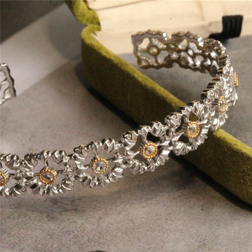 925 Silver Gold Plated Openwork Bracelet - Which Mark