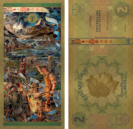 2022 Cook Islands 7 Pillars of Humanity - MATCHING SERIAL NUMBER SET - Which Mark