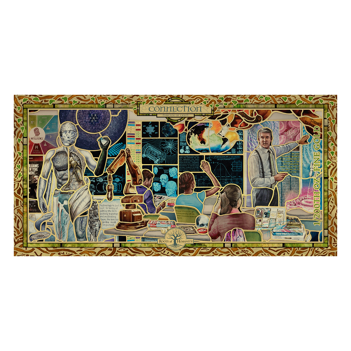 1/200 oz Gold CONNECTION Note Threads of Light 2022 Cook Islands - Which Mark