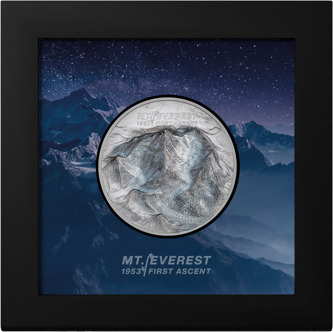 2 oz Silver MOUNT EVEREST First Ascent Coin 2023 Cook Islands - Which Mark