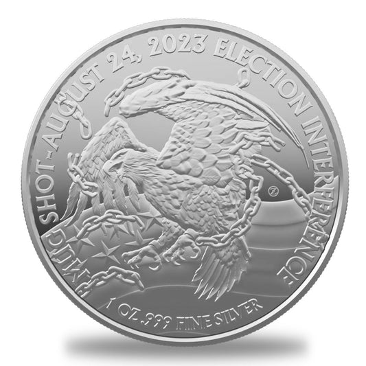 2023 Trump Never Surrender 1 oz Silver Round (OZ Mint) - Which Mark