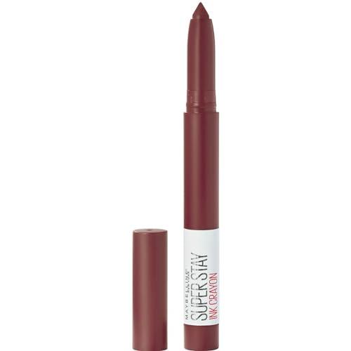 Maybelline Super Stay Ink Crayon Lipstick, Precision Tip Matte Lip Crayon with Built-in Sharpener, Longwear Up To 8Hrs, Achieve it All, 1.2g - Which Mark
