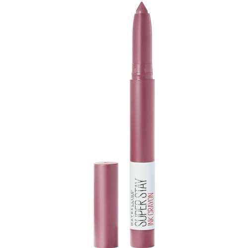 Maybelline Super Stay Ink Crayon Lipstick, Precision Tip Matte Lip Crayon with Built-in Sharpener, Longwear Up To 8Hrs, Achieve it All, 1.2g - Which Mark