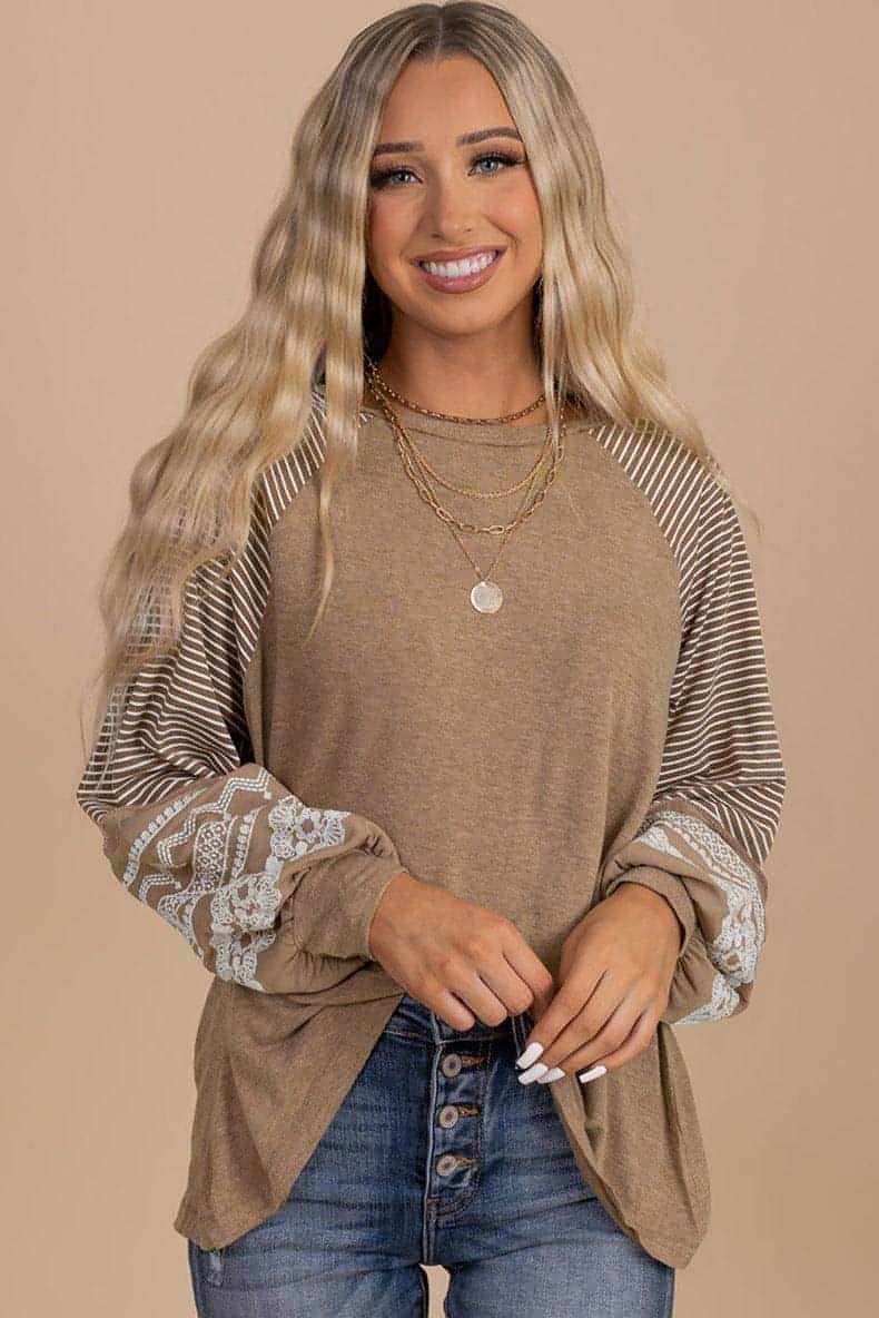 Sweater Round Neck Long Sleeves Top For Women - Which Mark
