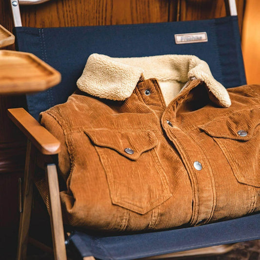 Men Retro Corduroy Lapel Jacket - Which Mark