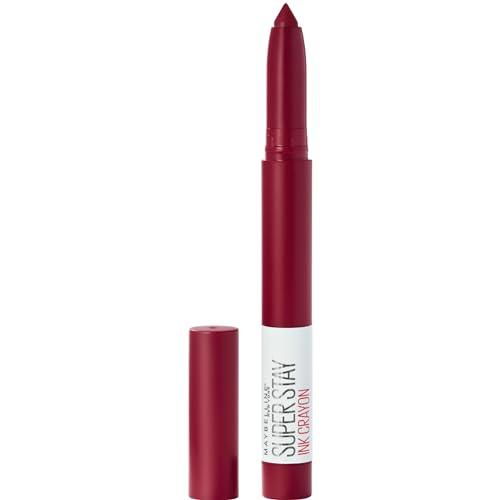 Maybelline Super Stay Ink Crayon Lipstick, Precision Tip Matte Lip Crayon with Built-in Sharpener, Longwear Up To 8Hrs, Achieve it All, 1.2g - Which Mark