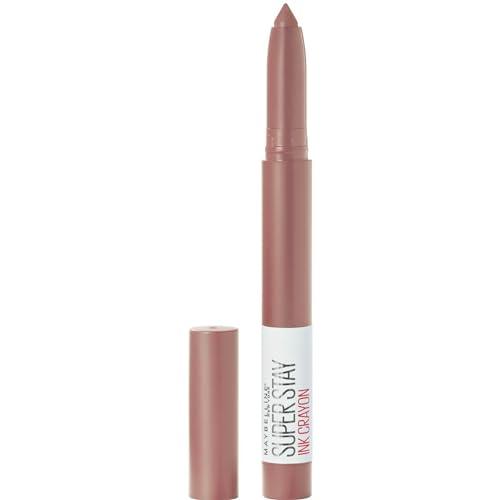 Maybelline Super Stay Ink Crayon Lipstick, Precision Tip Matte Lip Crayon with Built-in Sharpener, Longwear Up To 8Hrs, Achieve it All, 1.2g - Which Mark
