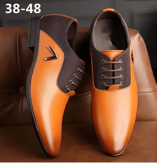 Men's business leather shoes lage size 445678 leather shoes male - Which Mark