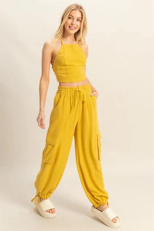 HYFVE Crop Top and Cargo Pants Set - Which Mark