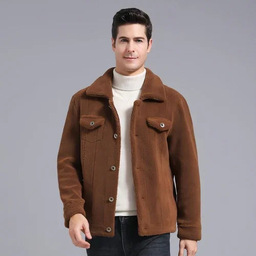 Grain Fleece Men Jacket Autumn And Winter New Style - Which Mark