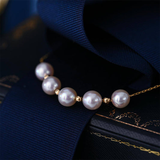Radiant Pearl 18K Gold Adjustable Necklace - Which Mark