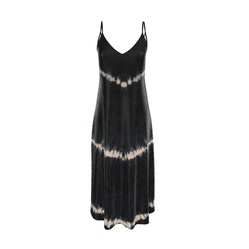 Andromeda Silk Dress in Black Shibori - Which Mark