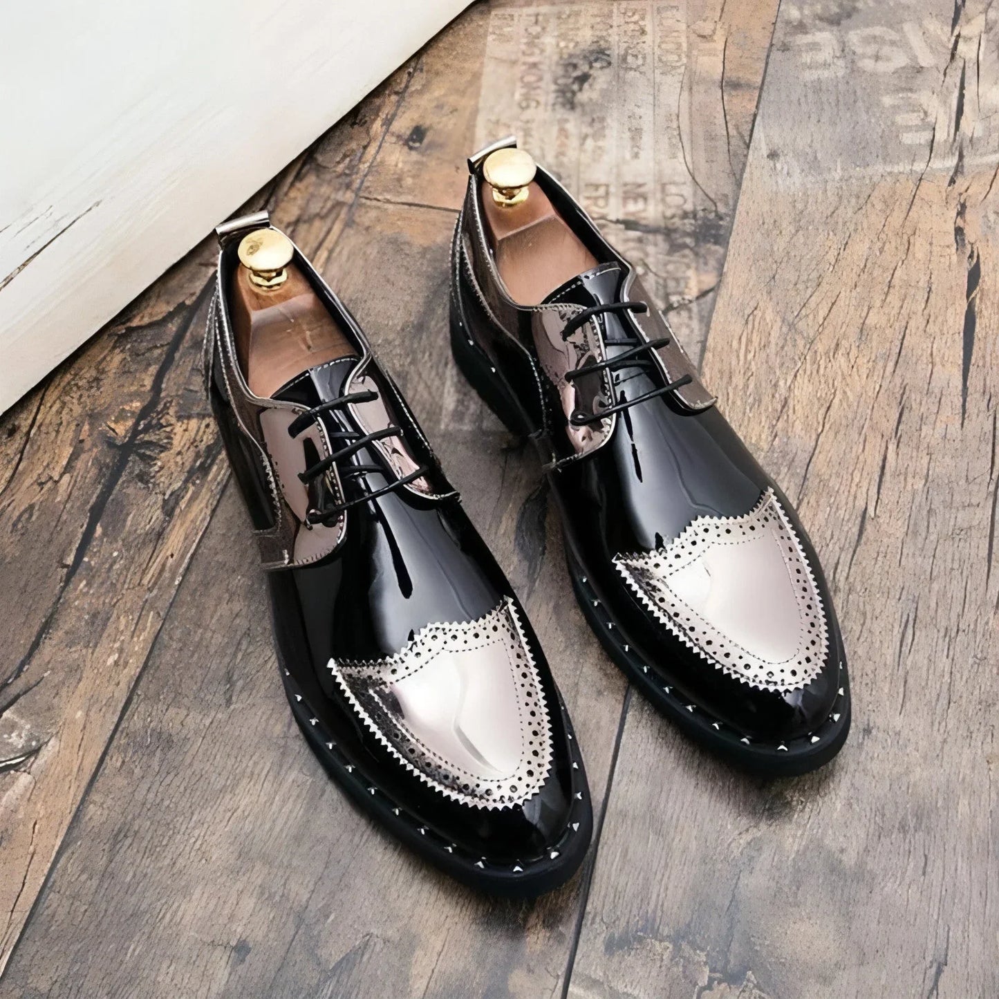 Summer British pointed casual leather shoes Men - Which Mark