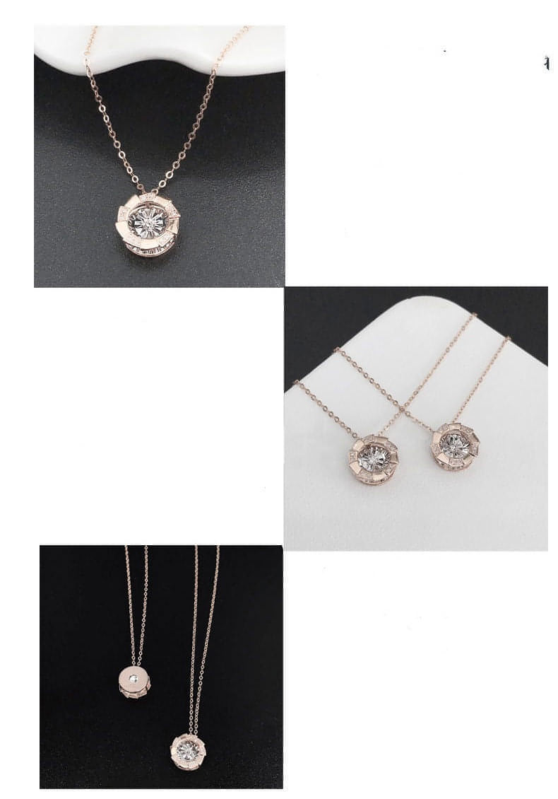Rose Gold Pulsatile Heart Diamond Pendant Clavicle Chain - Which Mark