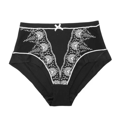 Snowdrop - Silk & Organic Cotton Full Brief in Black - Which Mark