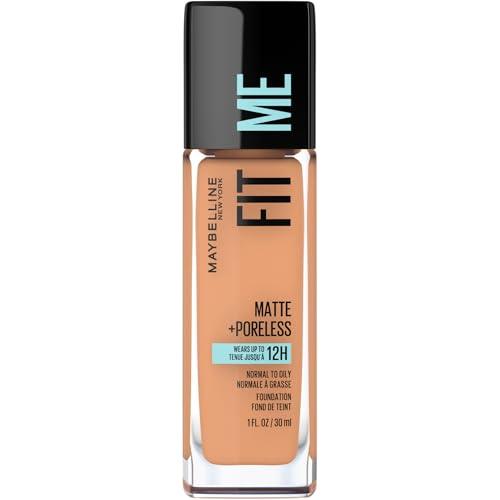 Maybelline New York Fit Me Matte + Poreless Foundation Makeup, Ultra-Lightweight Formula Controls Shine, for Normal to Oily Skin, Natural Ivory, 112, 30 ml - Which Mark
