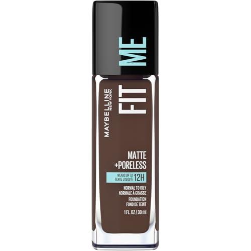 Maybelline New York Fit Me Matte + Poreless Foundation Makeup, Ultra-Lightweight Formula Controls Shine, for Normal to Oily Skin, Natural Ivory, 112, 30 ml - Which Mark