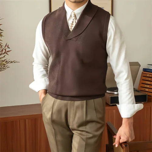 Casual Retro Warm Sweater Vest - Which Mark